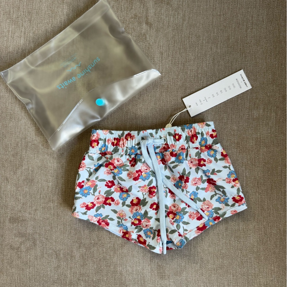 Minnow Floral Baby’s Swim Trunks